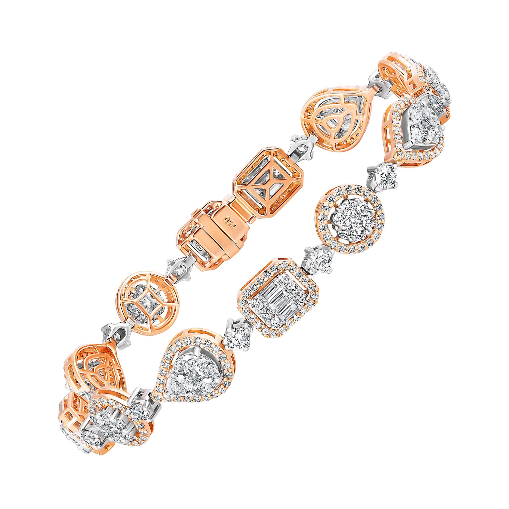 3.87ctw Fancy Shape Diamond Bracelet - Underwoods Jewelers